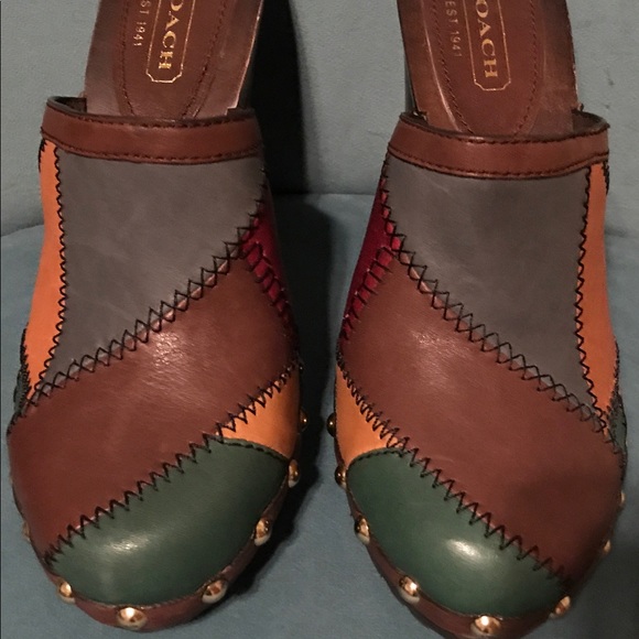 Coach Multicolored Leather Patchwork Mule - Picture 2 of 5